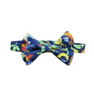 NWOT Rainbow Dinosaur Volcano Bow Tie 2-10y